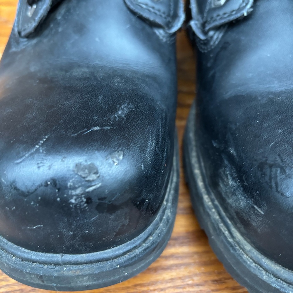 BRAHMA men's heavy duty steel toe leather upper black work boots Sz 10.5 W - Picture 4 of 10